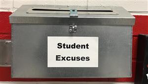 Student excuses mailbox 